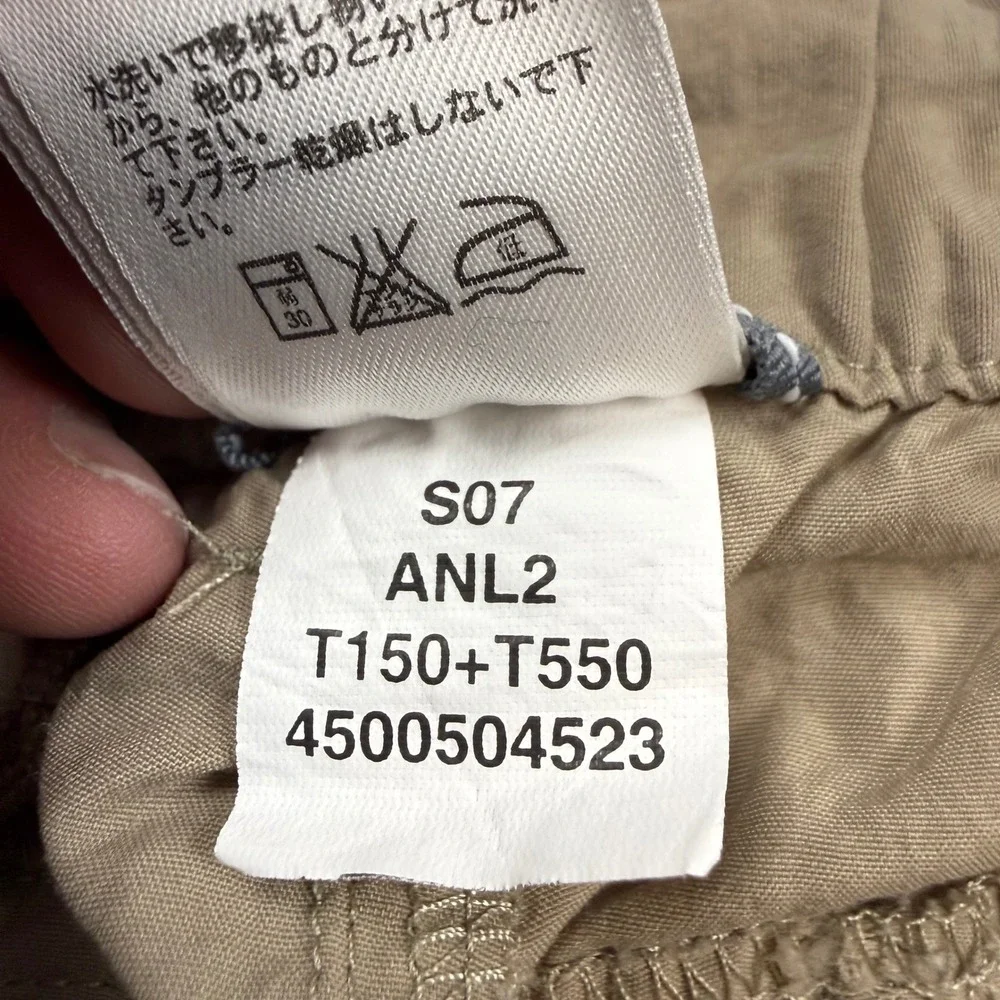 The North Face Mens Convertible Cargo Hiking Pants Tan Khaki Nylon Size M M/M